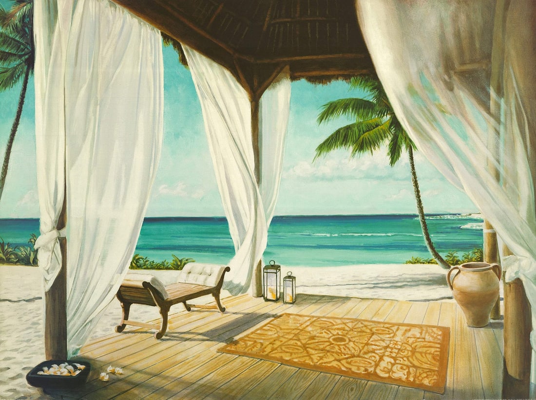 JACOB REED Sea Breeze II 35.5" x 47.25" Offset Lithograph 2008 Vintage (1 of 4)
