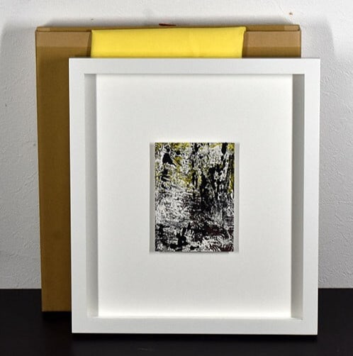 Oil on Paper Original Paintings By Steven Cox Abstract 2015 Yellow (1 of 12)