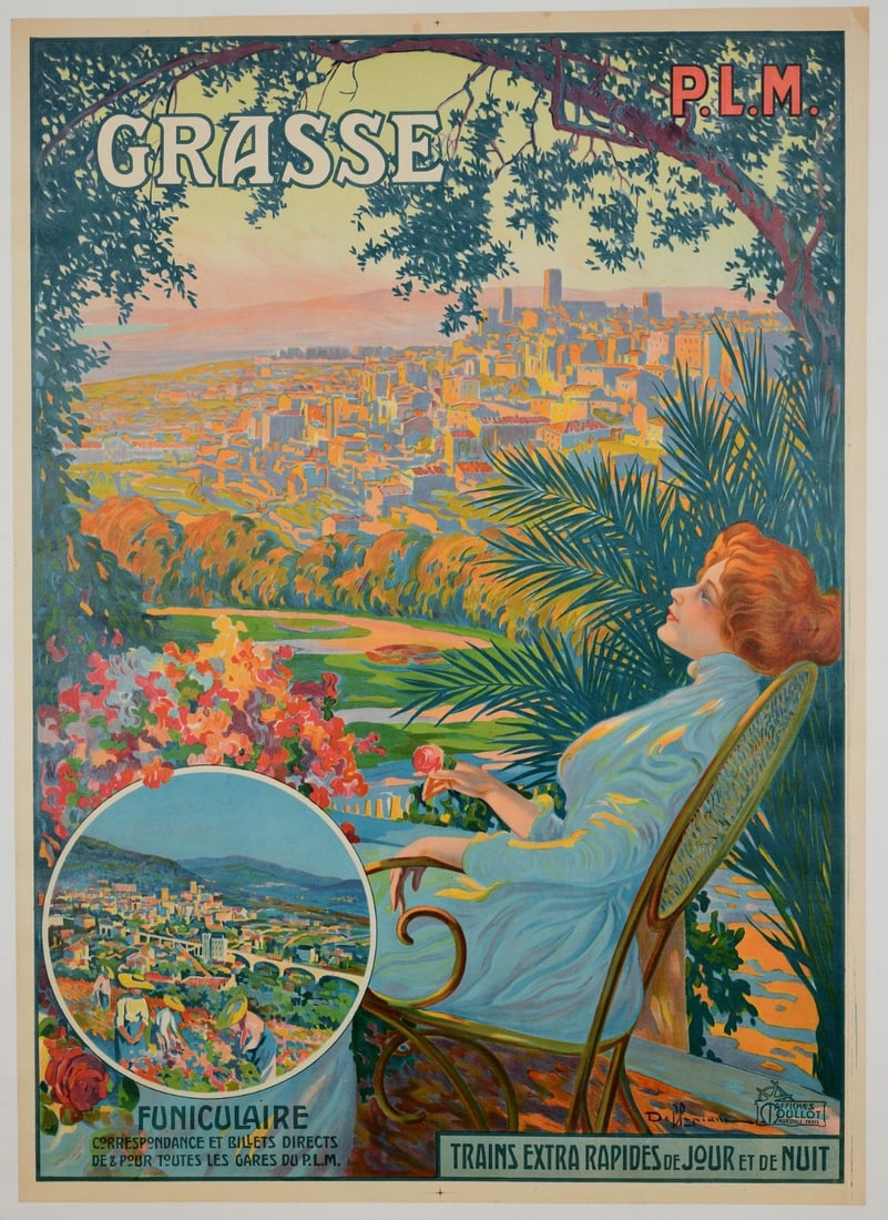 Rare Neo-Impressionist Plm Poster David Dellepiane C1890'S Stone Litho Travel (1 of 1)