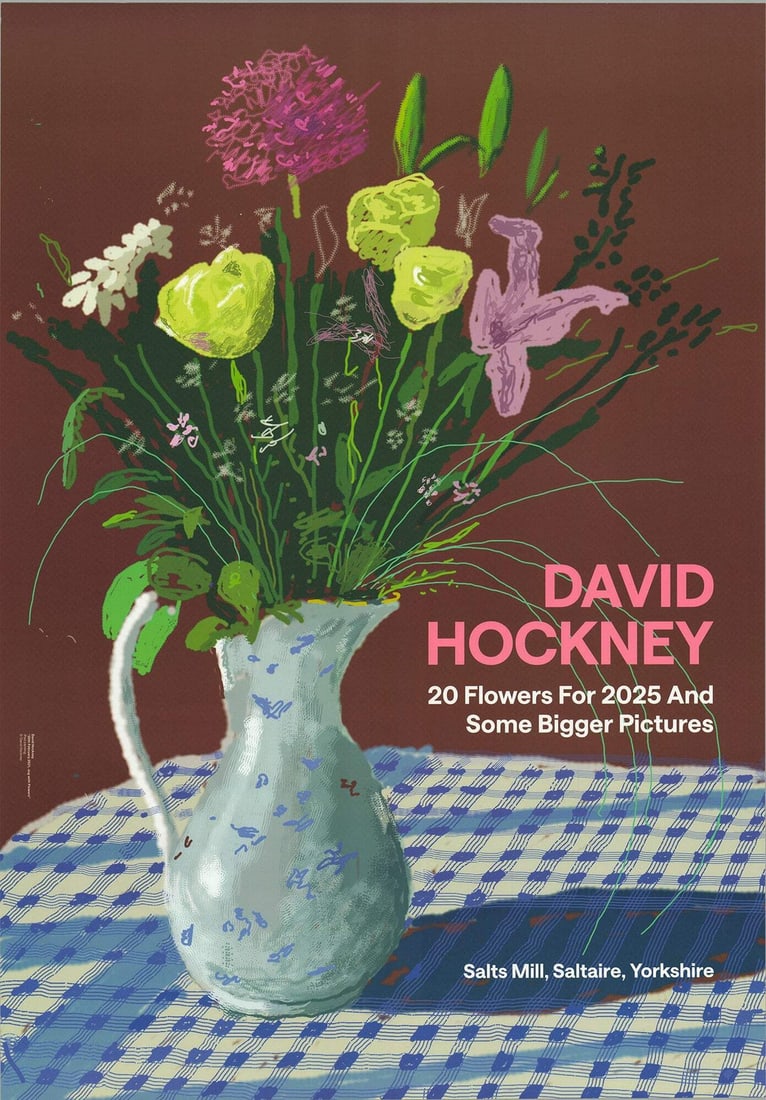 HOCKNEY David 20 Flowers for 2025 Bigger Some Pictures 28 Offset x 19.5 Li (1 of 12)