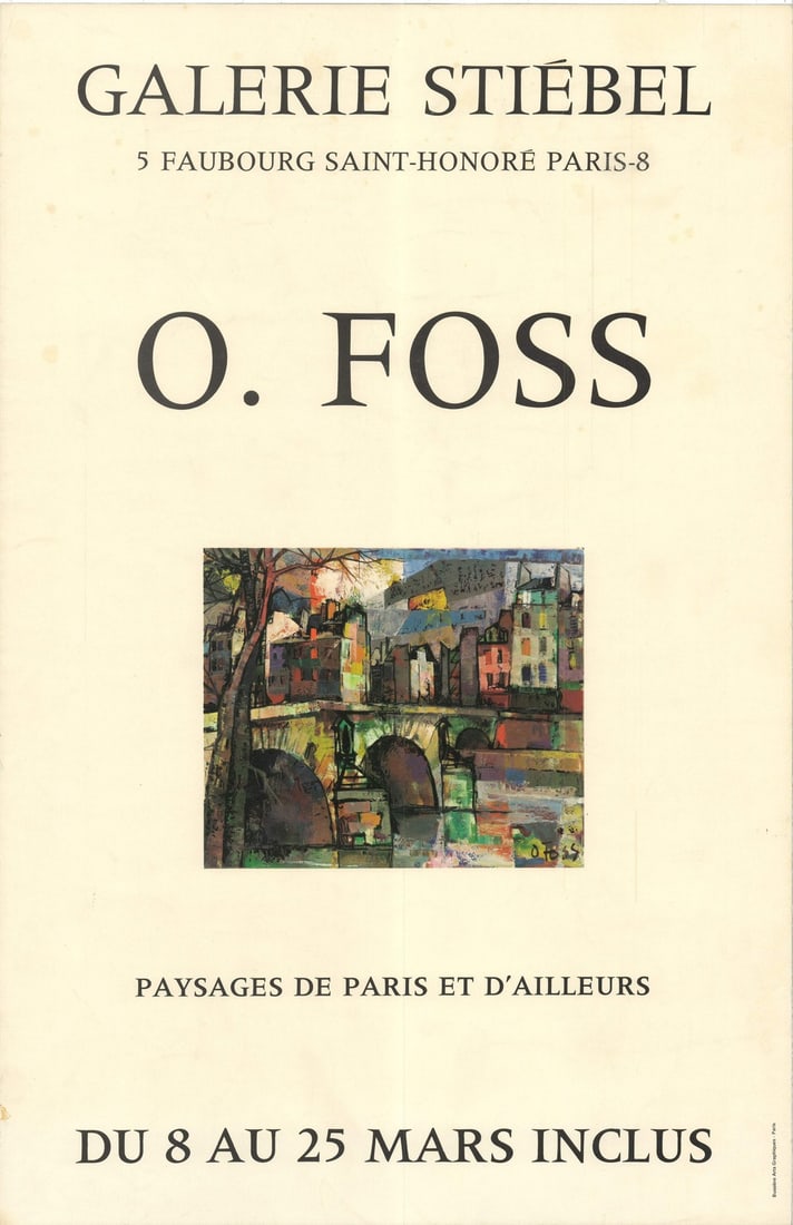 FOSS Paysages de Paris dAilleurs 18.25" x 11.75" Offset Lithograph (1 of 4)