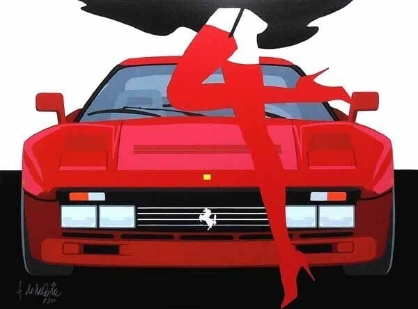 Amleto Dalla Costa Ferrari 288 GTO Signed Original Silkscreen Serigraph Framed (1 of 3)