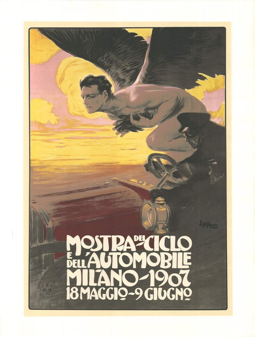 LEOPOLDO METLICOVITZ Bicycle and Automobile Exhibition 50" x 38.25" Offset Litho: LEOPOLDO METLICOVITZ Bicycle and Automobile Exhibition 50" x 38.25" Offset Litho Item Specifics: Artist: Leopoldo Metlicovitz Brand: Metlicovitz Leopoldo Height: 50 Item Height: 50 Subject: Sports Typ