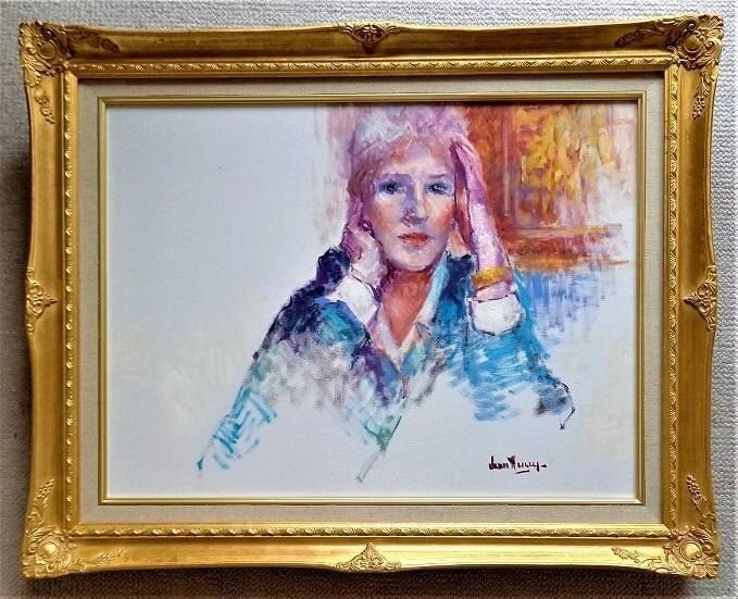 Oil Painting Original Signed Framed Modern Art USA Jean Henry Self Portrait (1 of 10)