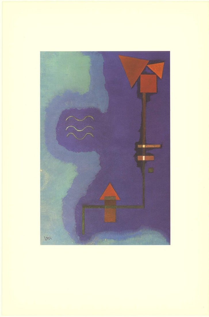 WASSILY KANDINSKY Tirant Sur Le Violet 22.25" x 14.75" Poster 1990 Expressionism (1 of 1)