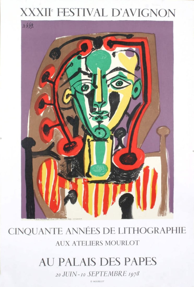 PABLO PICASSO Palais des Papes Tete de Femme 29.75" x 20" Lithograph 1978 Cubis: PABLO PICASSO Palais des Papes Tete de Femme 29.75" x 20" Lithograph 1978 Cubis Item Specifics: Artist: Pablo Picasso Brand: Picasso Pablo Country/Region Of Origin: France Exact Year: 1978 Height: 29.
