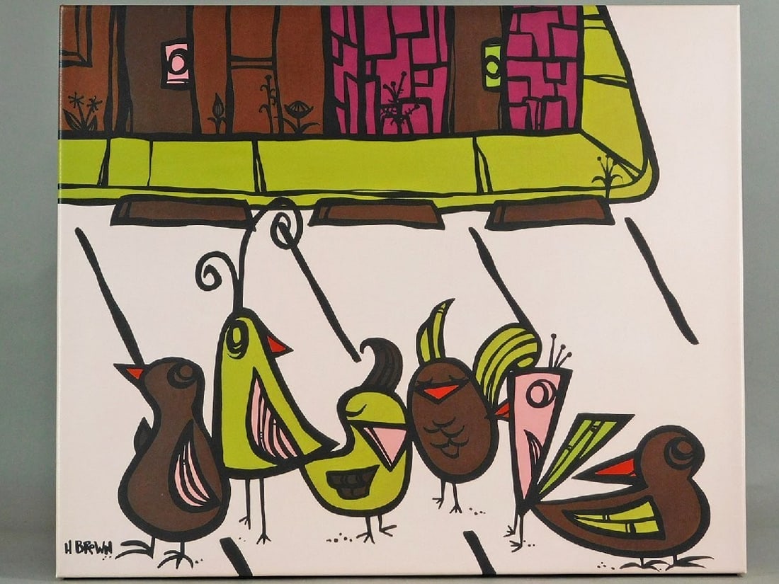 Heather Brown Signed 50 10 2014 Birds Canvas Lot Giclee: Heather Brown Signed 50 10 2014 Birds Canvas Lot Giclee Item Specifics: Unit Of Sale: Single Piece Artist: Heather Brown Signed By: Heather Brown Image Orientation: Landscape Size: Medium Signed: Yes 