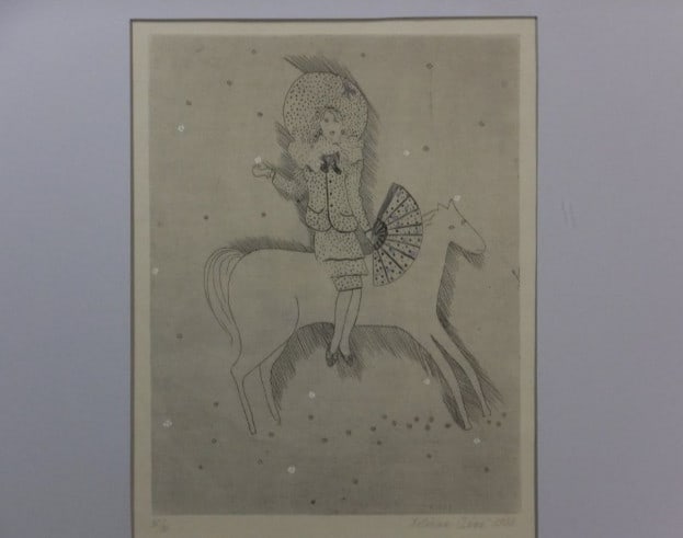 Kate?ina ?ern (Czech) Signed Etching "Lady on White Horse" 1988, Ed.70, Framed: Kate?ina ?ern (Czech) Signed Etching "Lady on White Horse" 1988, Ed.70, Framed Item Specifics: Artist: Katerina Cerna Unit Of Sale: Single Piece Signed By: Katerina Cerna Image Orientation: Portrait S