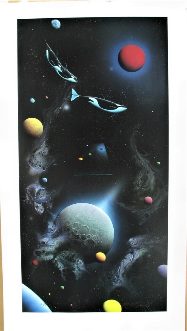 Michael David Ward - 'Gateway" Mixed Media Print Signed Rare Space Cosmic Art (1 of 5)