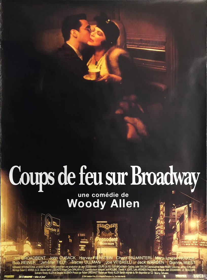 WOODY ALLEN` Bullets Over Broadway 62" x 45.5" Offset Lithograph 1994 Contempora (1 of 4)