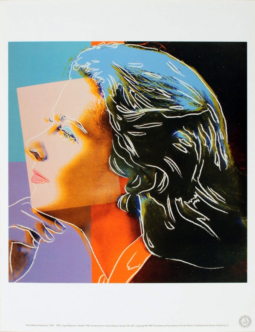 Poster 1989 Pop Art Herself Andy Warhol Ingrid Berman 15.75" x 12.25: Poster 1989 Pop Art Herself Andy Warhol Ingrid Berman 15.75" x 12.25 Item Specifics: Artist: Andy Warhol Brand: Warhol Andy Exact Year: 1989 Height: 15.75 Item Height: 15.75 Subject: Celebrities Type: