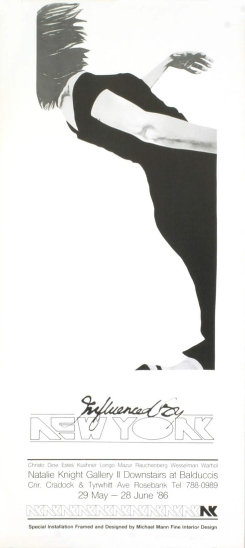 New York Influenced Pop Poster 1986 27.5" x 12.25" ROBERT LONGO (1 of 4)