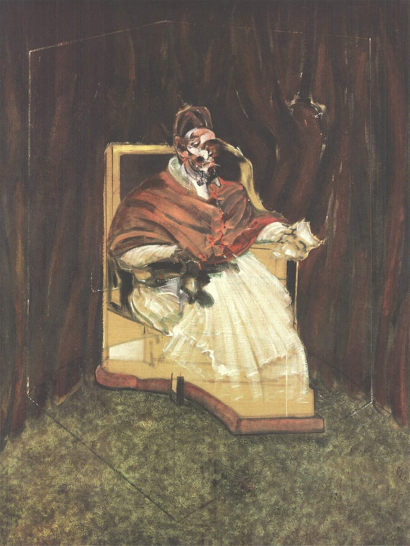 FRANCIS BACON Pope Innocent XII (No text) 26.5" x 20" Offset Lithograph 1995 Exp (1 of 4)