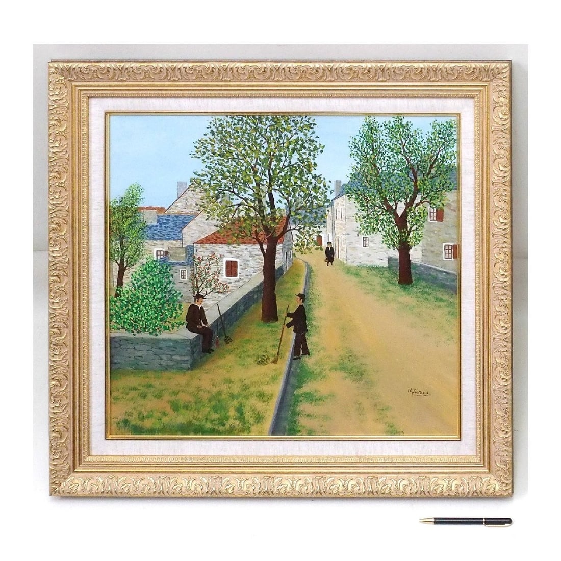 French Signed Oil Village Art Saint Benoit Loirand Maurice: French Signed Oil Village Art Saint Benoit Loirand Maurice Item Specifics: Artist: Maurice Loirand Unit Of Sale: Single Piece Signed By: Maurice Loirand Signed: Yes Size: Medium Material: Canvas Oil F