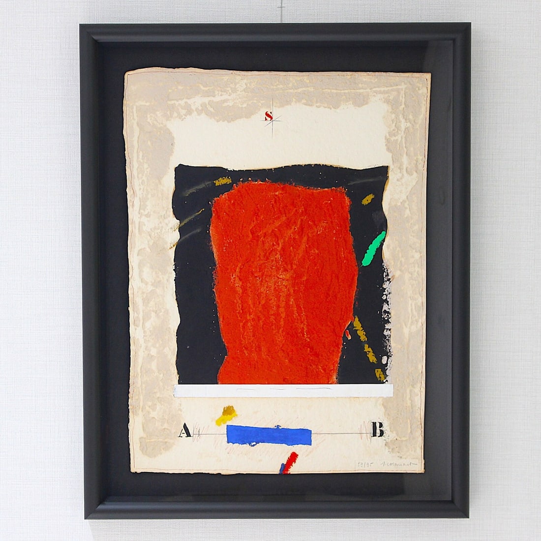 Signed Print Carborundum Etching Collage Frame by James Coignard (1 of 5)