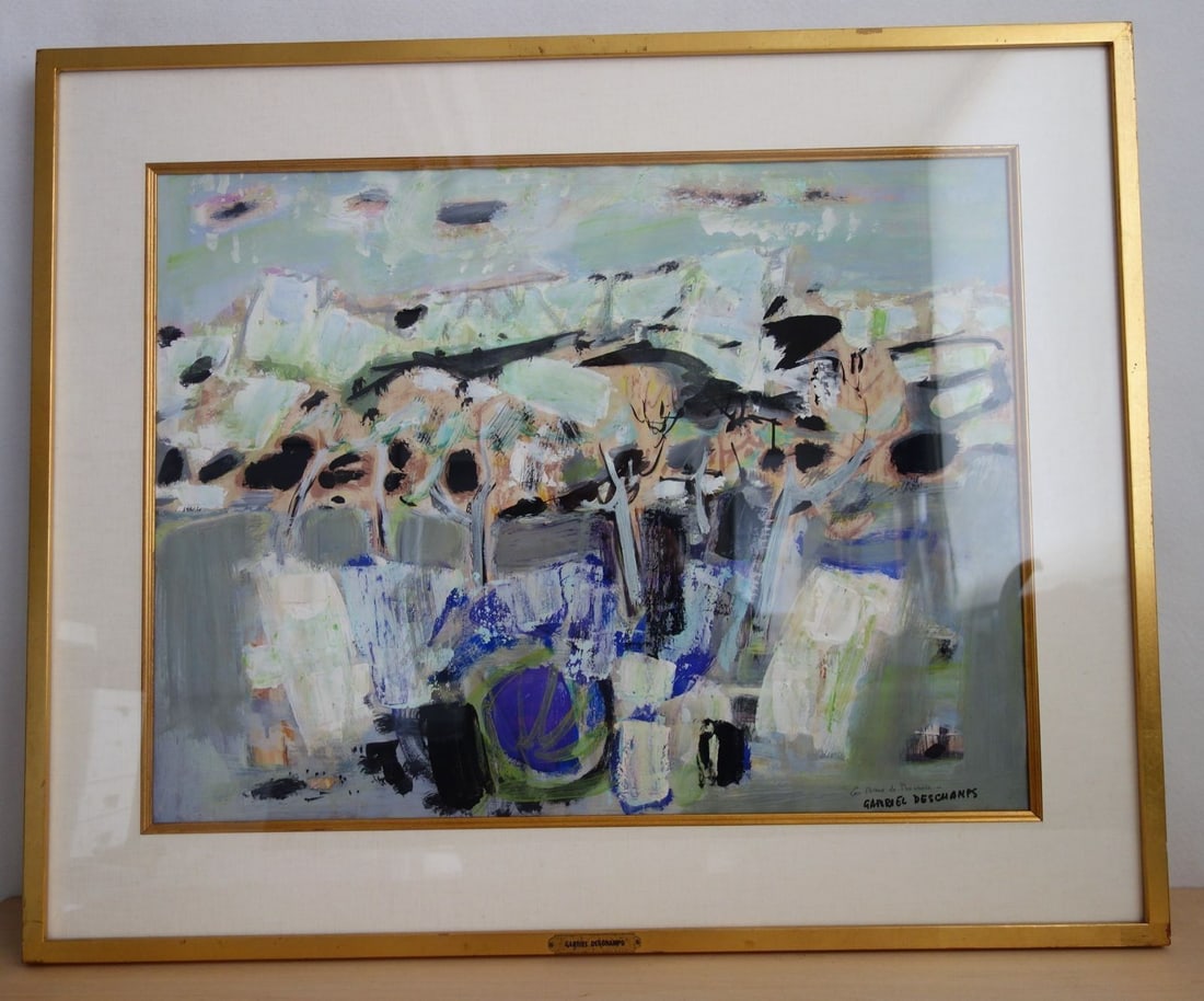 French Abstract Painting Provence Mid Century Art: French Abstract Painting Provence Mid Century Art Item Specifics: Unit Of Sale: Single Piece Artist: Gabriel Deschamps Signed By: Gabriel Deschamps Size: Large Signed: Yes Material: Acrylic Framing: F