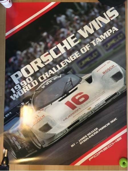 Original Vintage RARE Race Poster Porsche Wins 1990 Tampa 911 4030inch (1 of 2)
