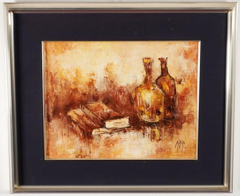 Claude Farcy (French 1941) - 'Still Life' Original Oil Painting, Signed, Framed (1 of 9)