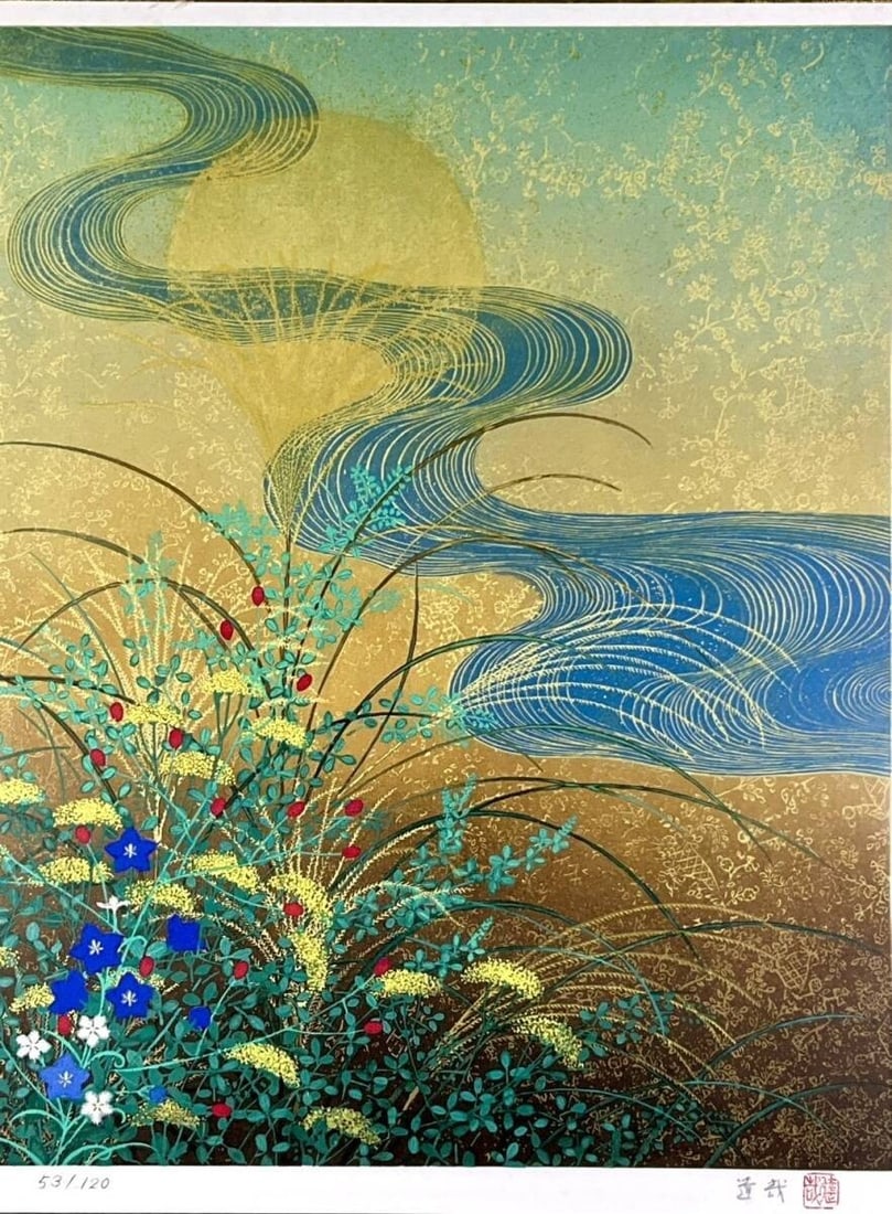 Autumn River Signed Tatsuya Ishiodori Lithograph Art Japanese Rinpa: Autumn River Signed Tatsuya Ishiodori Lithograph Art Japanese Rinpa Item Specifics: Artist: Tatsuya Ishiodori Unit Of Sale: Single Piece Signed By: Tatsuya Ishiodori Image Orientation: Portrait Size: 