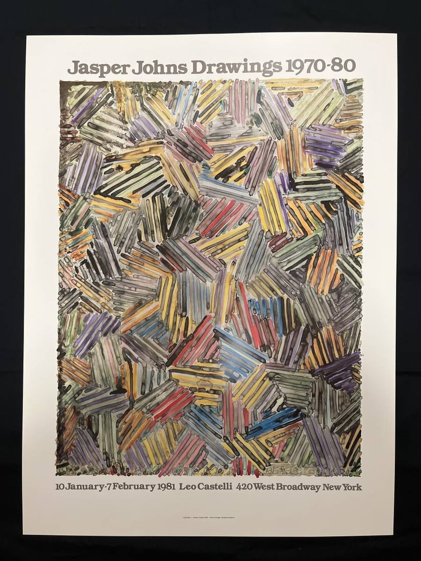 Unused Exhibition Poster New Jasper Johns Drawings 1970-80 (1 of 3)