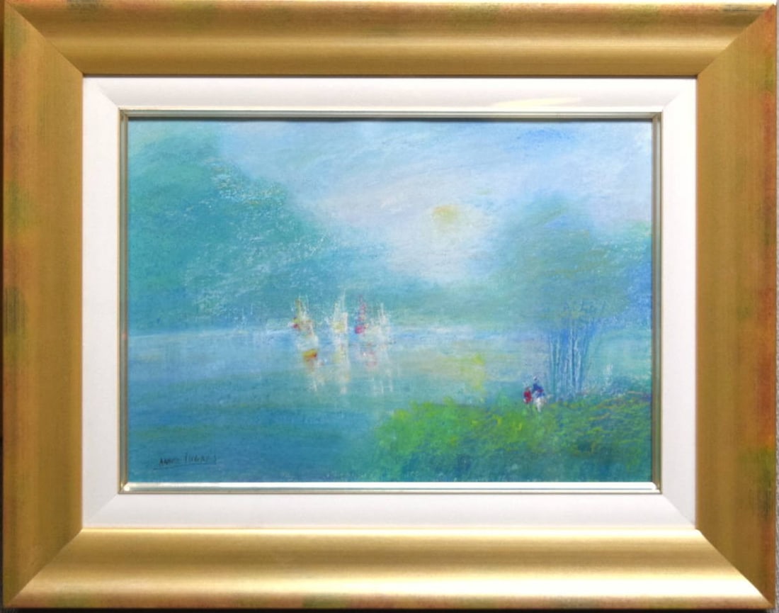 Andre Ingres Morning Radiance Pastel Painting Signed French Landscape Art (1 of 9)