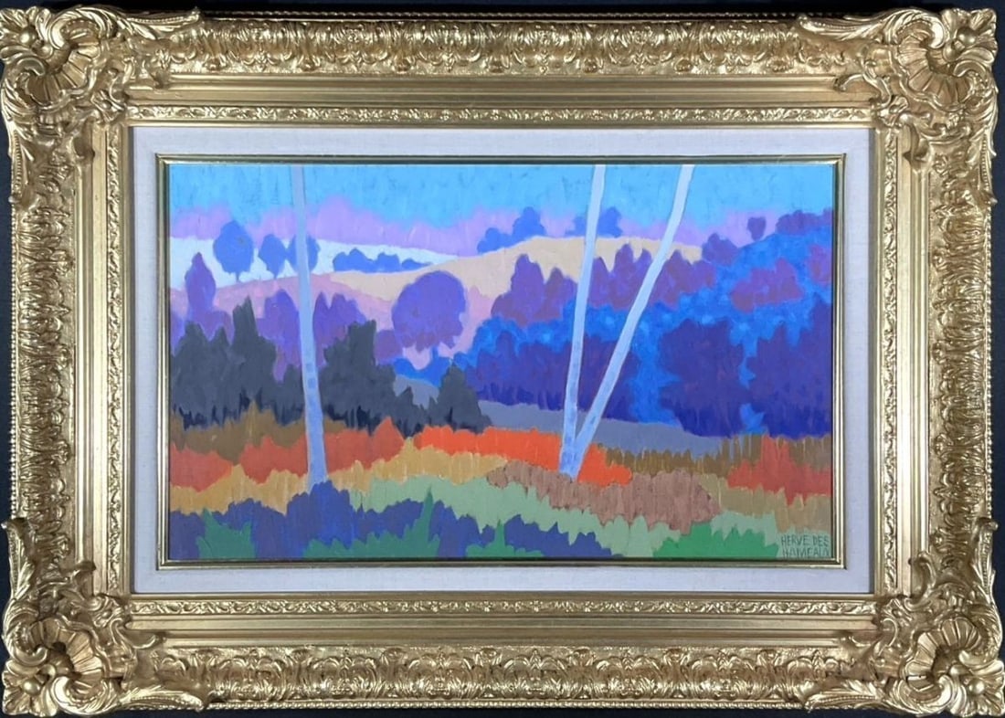 HERVE DES HAMEAUX Original Oil Painting French Landscape Large Art (1 of 10)