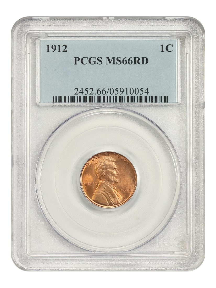 1912 1C PCGS MS66RD - Lincoln Cent (Wheat Reverse) - Early Date Lincoln (1 of 4)