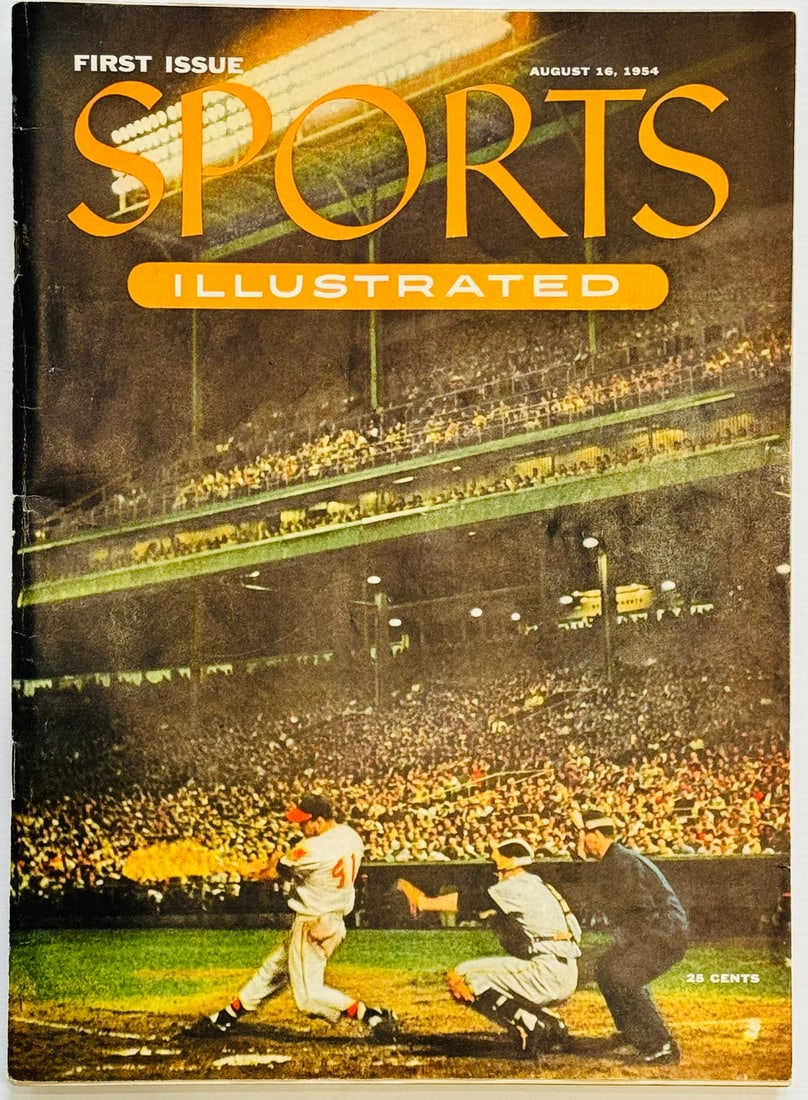 Sports Illustrated Aug 16, 1954 First Issue Complete w/ Uncut Baseball Cards and (1 of 6)