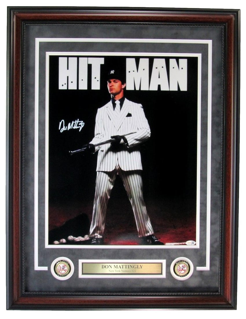 Don Mattingly Signed NY Yankees Hitman 16x20 Photo Framed JSA Witness 211024 (1 of 4)