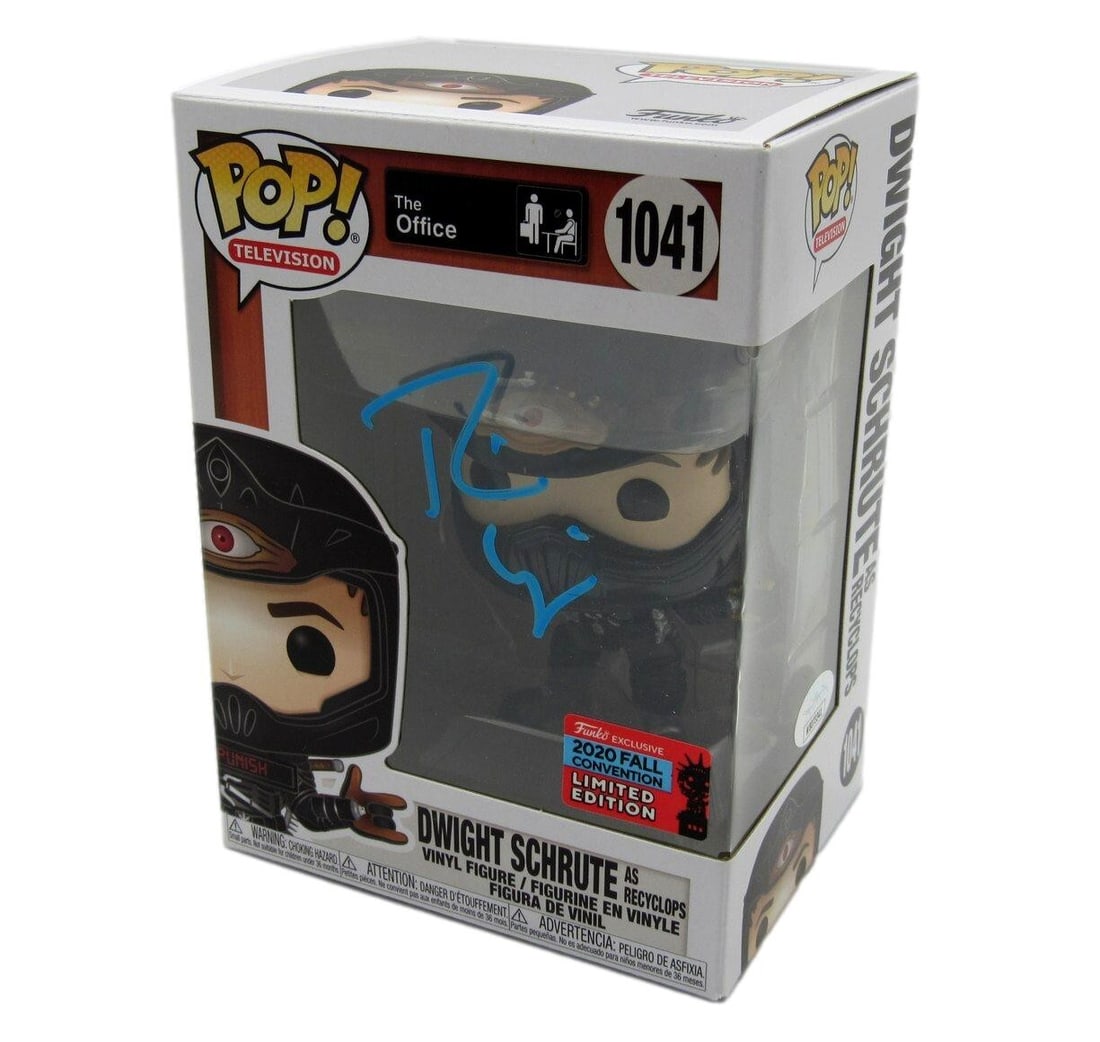 Rainn Wilson Autographed Funko Pop! #1041 Figurine "The Office" JSA 184717: Rainn Wilson Autographed Funko Pop! #1041 Figurine "The Office" JSA 184717 Rainn Wilson's autographed Funko Pop! #1041 Figurine from "The Office" bears his signature, making it a unique collectible fo
