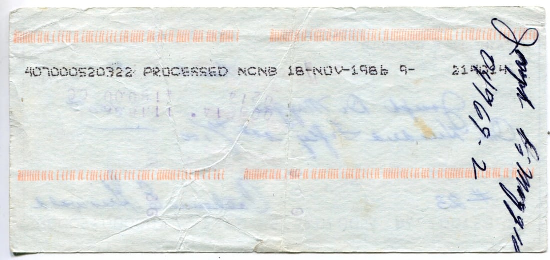 Joe DiMaggio Autographed Endorsed Check: Joe DiMaggio Autographed Endorsed Check Item Specifics: Signed in black pen across the back of the check Autograph is authenticated by and will be accompanied by a COA from . Product Disclaimer: Not a