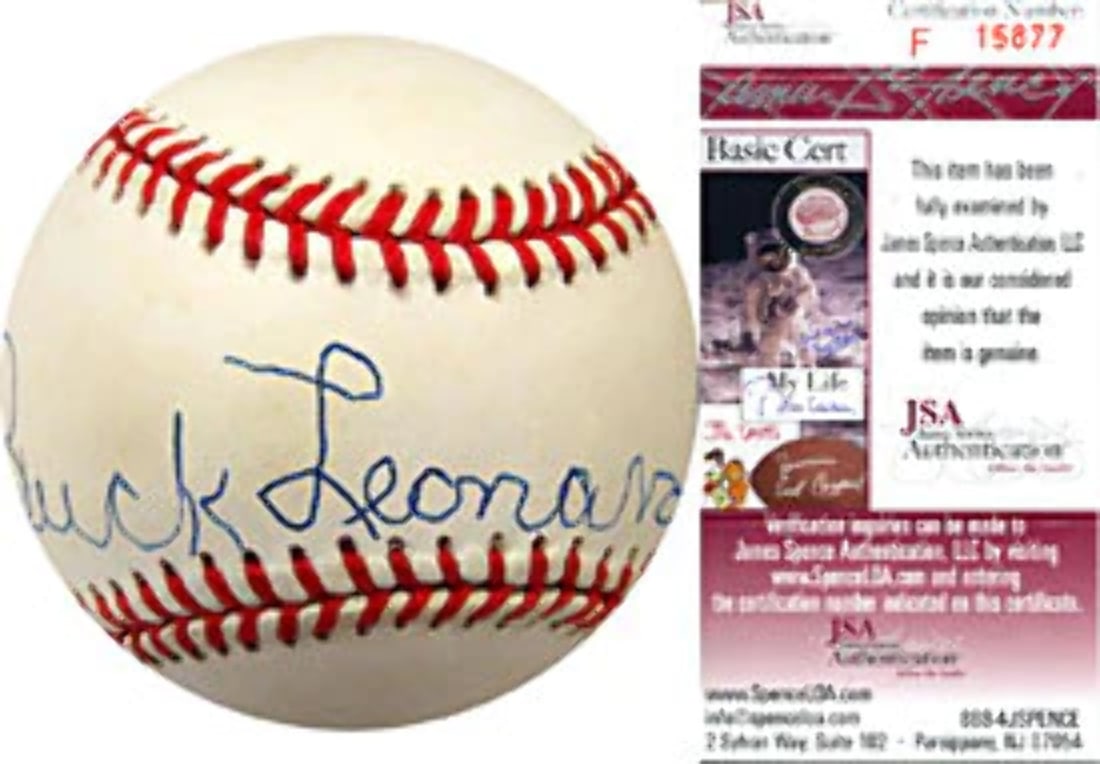 National League Baseball Autographed by James Spence Buck Leonard (1 of 1)