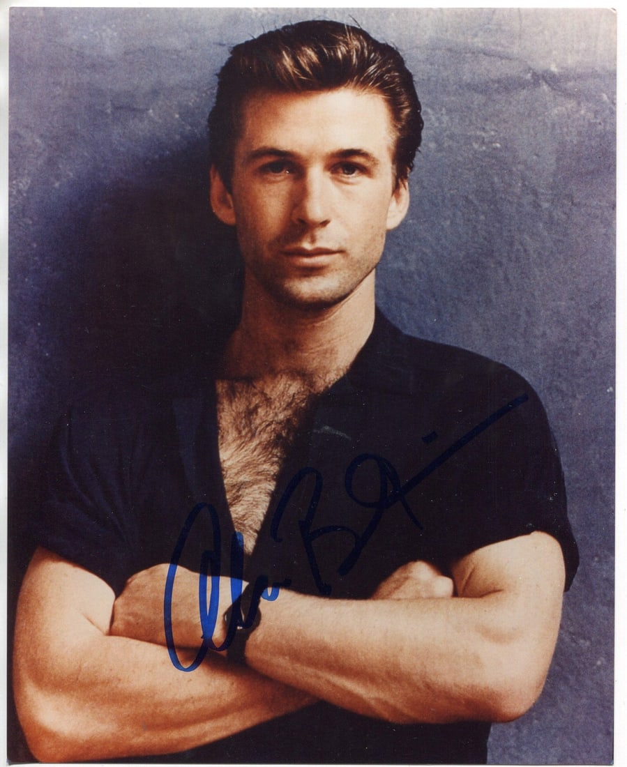 Alec Baldwin Autographed Celebrity Photo 8x10: Alec Baldwin Autographed Celebrity Photo 8x10 Alec Baldwin's 8x10 celebrity photo bears a blue sharpie signature across the front, a unique and personal touch for any fan or collector. The photo is a 