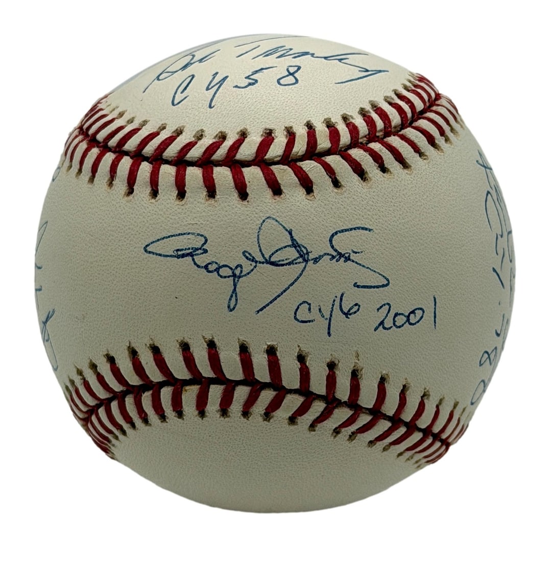 New York Yankees Cy Young Award Winners OML Baseball Signed/ Inscr by (5) XHC22 (1 of 8)