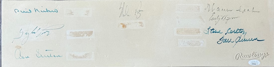 Pitching Rubber Autographed by 300 Win Club (1 of 3)