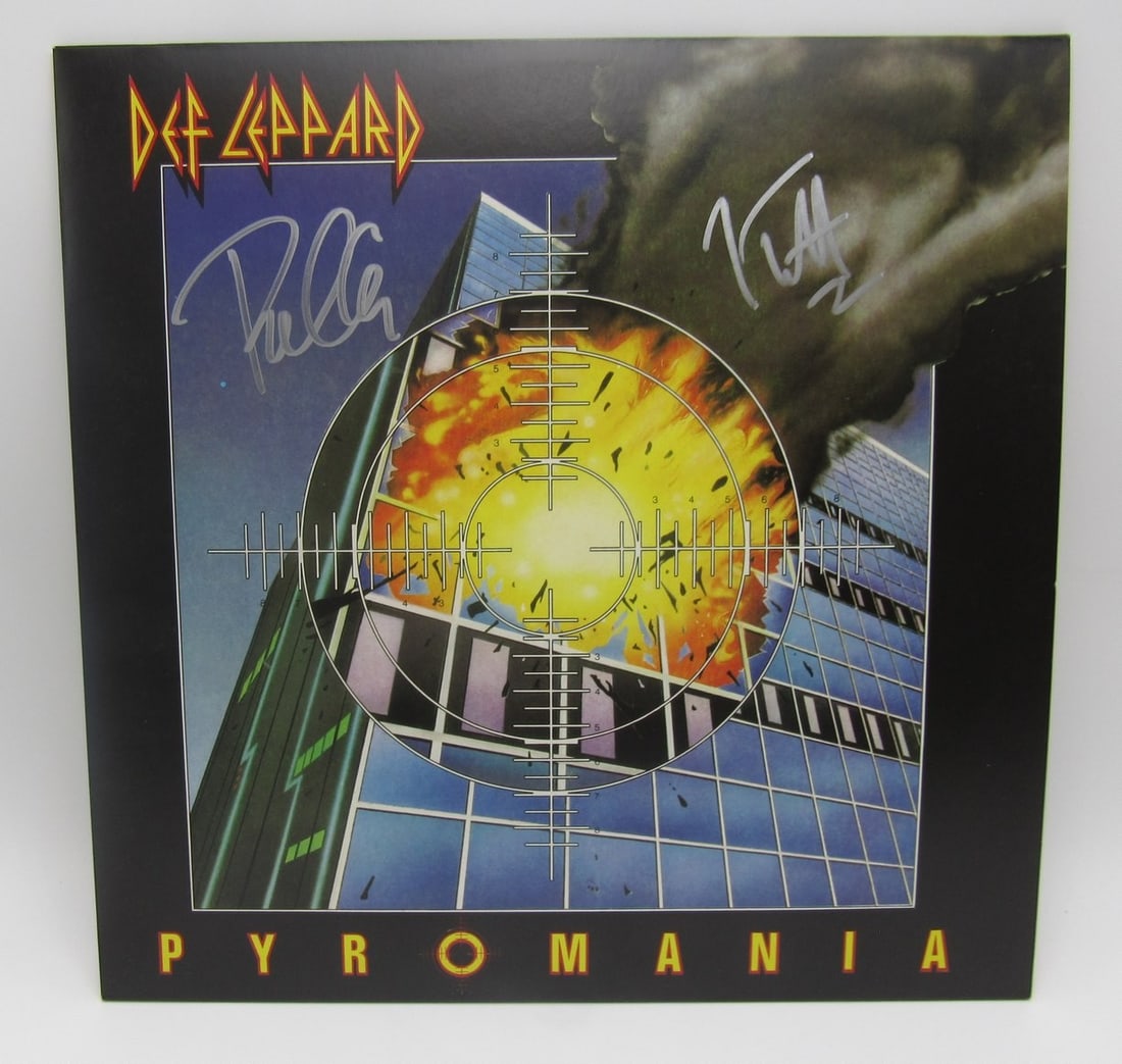 Joe Elliott/ Phil Collen Dual-Signed/ Auto Def Leppard Pyromania Album JSA 208899 (1 of 7)