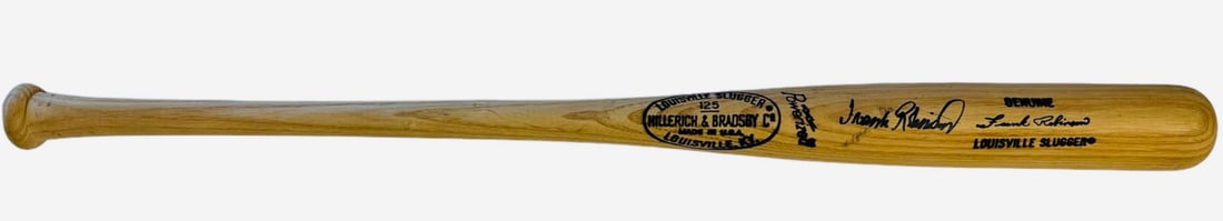 Robinson Frank Autographed Slugger R161 Bat (JSA): Robinson Frank Autographed Slugger R161 Bat (JSA) Item Specifics: Brand: James Spence Authentication (JSA) Frank Robinson Autographed Louisville Slugger R161 Bat Signed in black sharpie across the bar