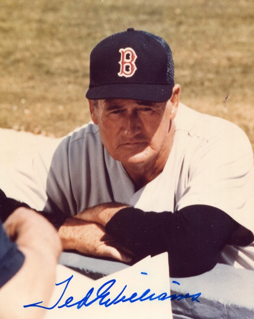 Williams Autographed Baseball Photo Ted (1 of 1)