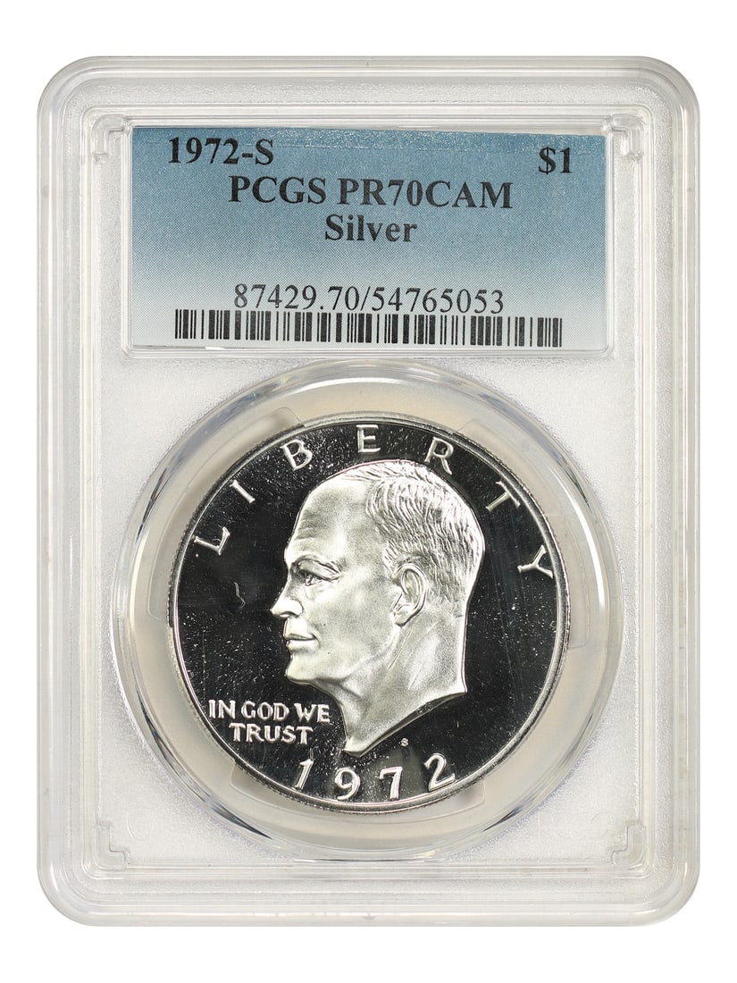 PCGS PR70CAM 1972-S Ike Dollar Silver (1 of 4)