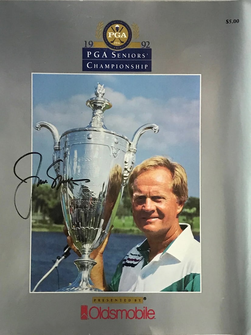 Jack Nicklaus Autographed 1992 PGA Seniors Championship Program JSA (1 of 2)