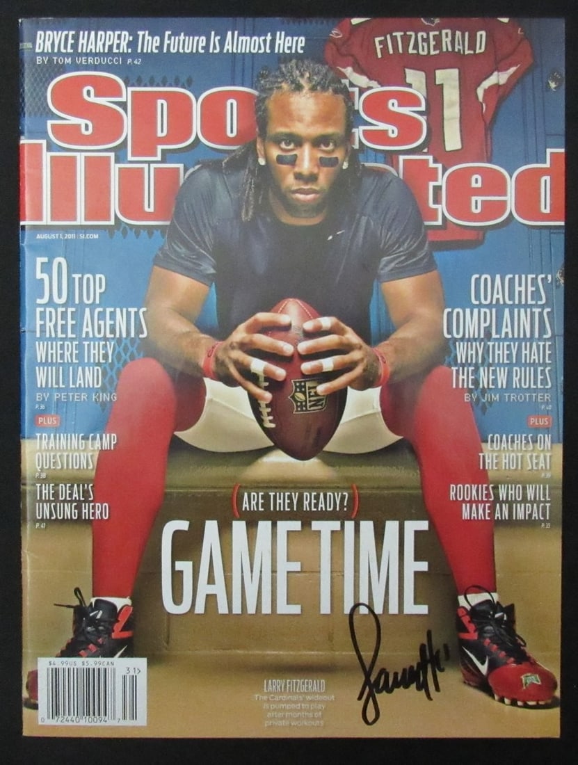 Signed Sports Illustrated 2011 Magazine Larry Fitzgerald JSA 190781 (1 of 4)