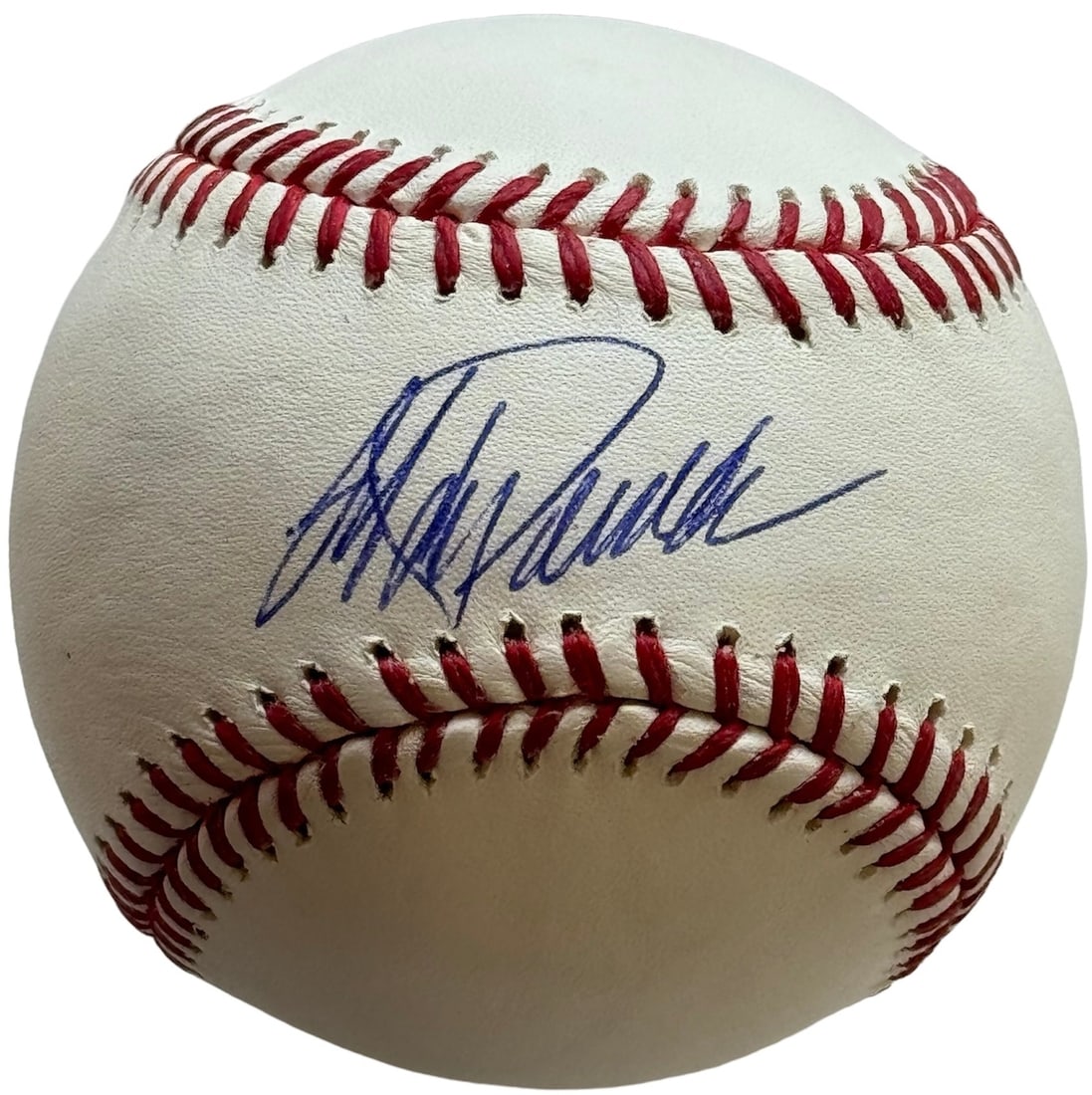 Jorge Posada Official Major League Autographed Baseball JSA: Jorge Posada Official Major League Autographed Baseball JSA Authentic Major League Baseball signed in blue pen across the sweet spot of an official Allen Selig baseball, bearing the signature of Jorge