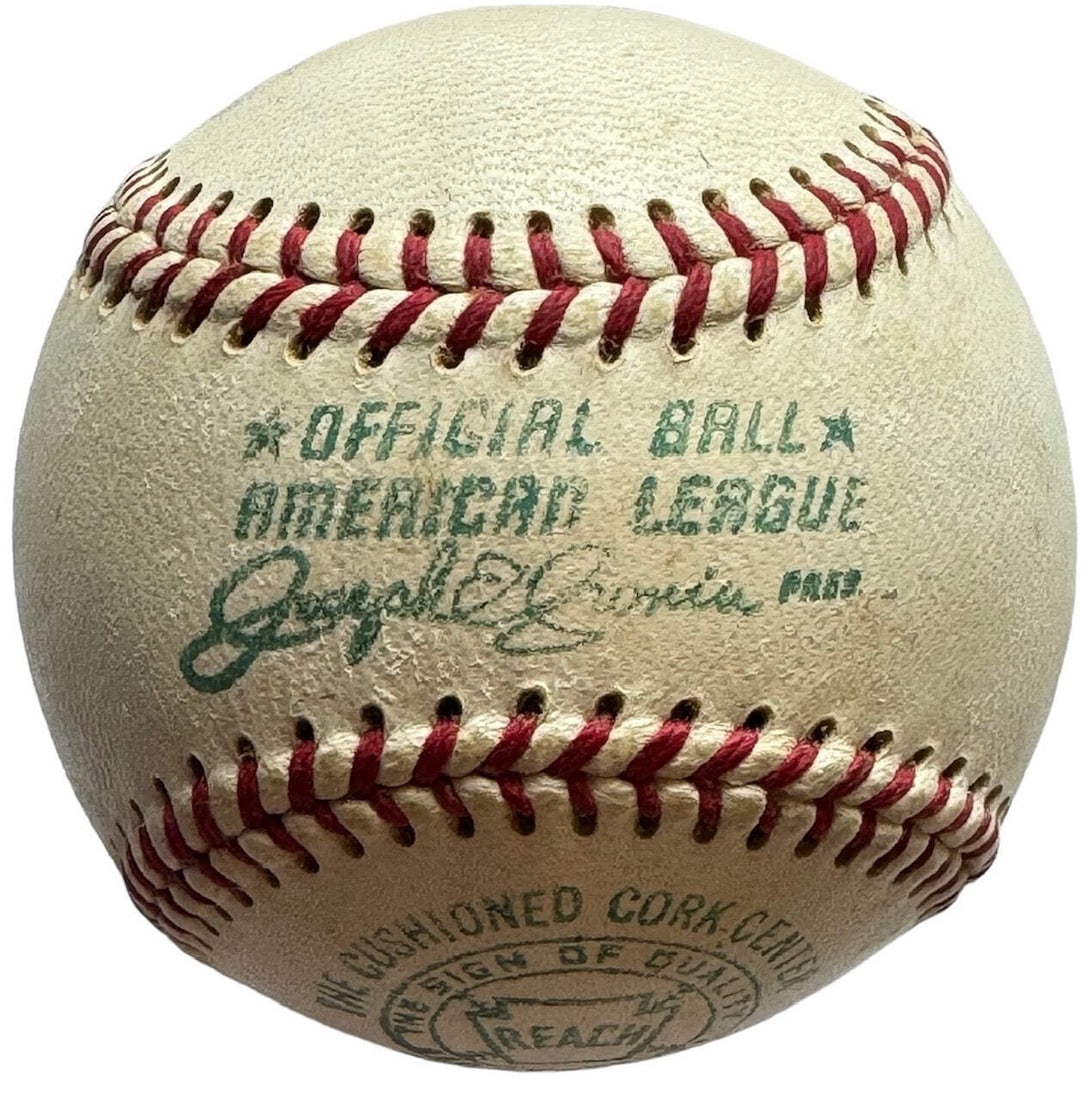 American League Baseball Official Vintage Joe Cronin Reach Unsigned: American League Baseball Official Vintage Joe Cronin Reach Unsigned Joe Cronin served as AL President from 1959 - 1973, making this vintage baseball a unique piece of baseball history. The baseball