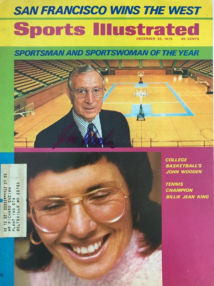 Signed Sports Illustrated John Wooden December 25 1972 (1 of 3)