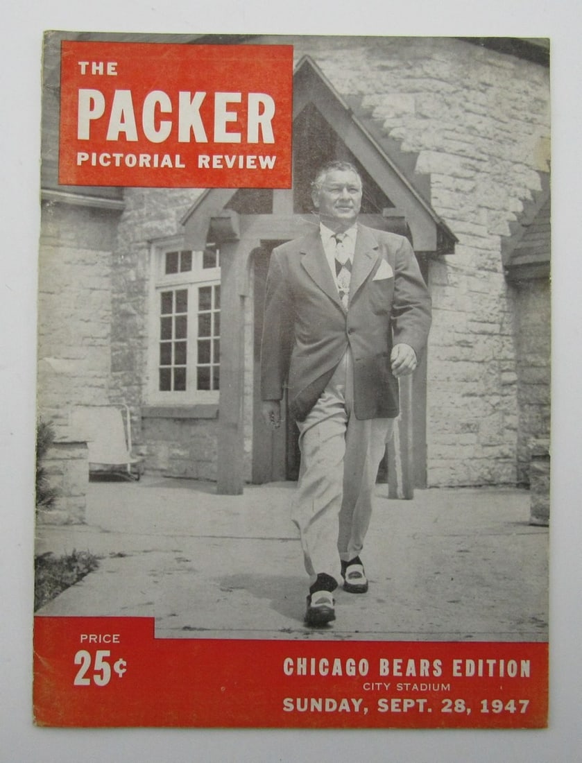 1947 Bears vs Green Bay Sept 28 Chicago Packers Football Program (1 of 6)