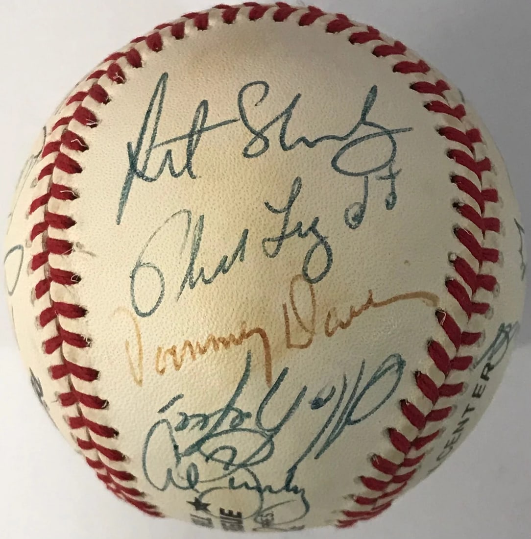Official Autographed Baseball By Old - 5