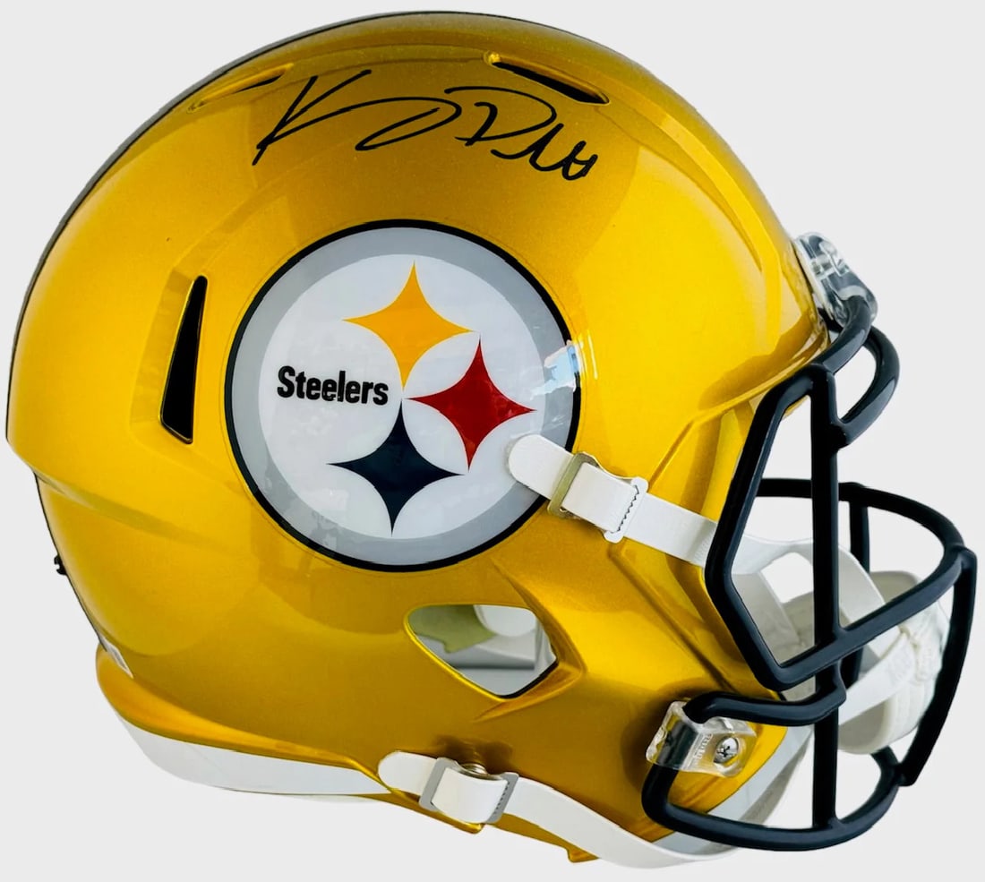Kenny Pickett Autographed Riddell Flash Speed Replica Helmet (Beckett): Kenny Pickett Autographed Riddell Flash Speed Replica Helmet (Beckett) Kenny Pickett's signature shines bright on this official Riddell Flash Speed Replica Helmet, a unique piece of sports memorabilia