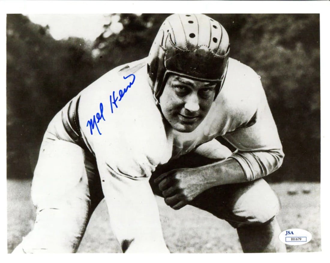 Mel Hein Autographed 8x10 Photo: Mel Hein Autographed 8x10 Photo Mel Hein's 8x10 photo is a rare and unique piece, bearing a signature from the legendary baseball player. Packed and shipped from Dania Beach, Florida, this item is a m
