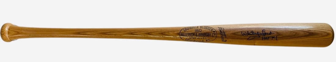 Whitey Ford Autographed Louisville Slugger 180 Bat (1 of 2)