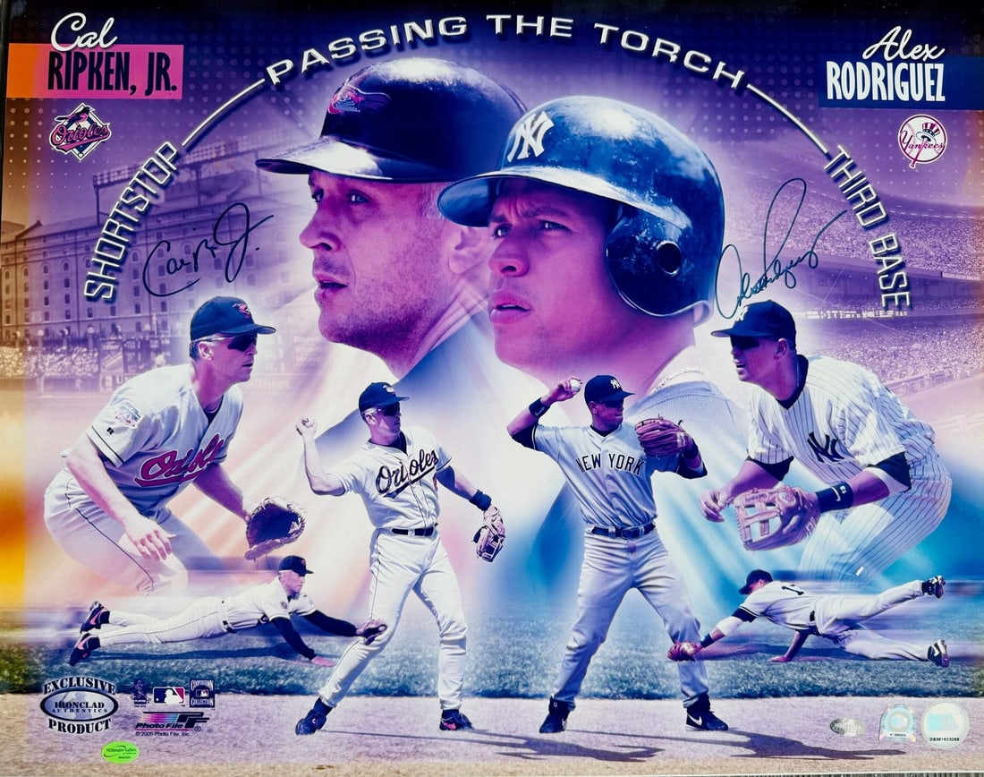 Cal Ripken Jr. & Alex Rodriguez Signed Passing The Torch 16x20 Photo (Ironclad/ M (1 of 1)